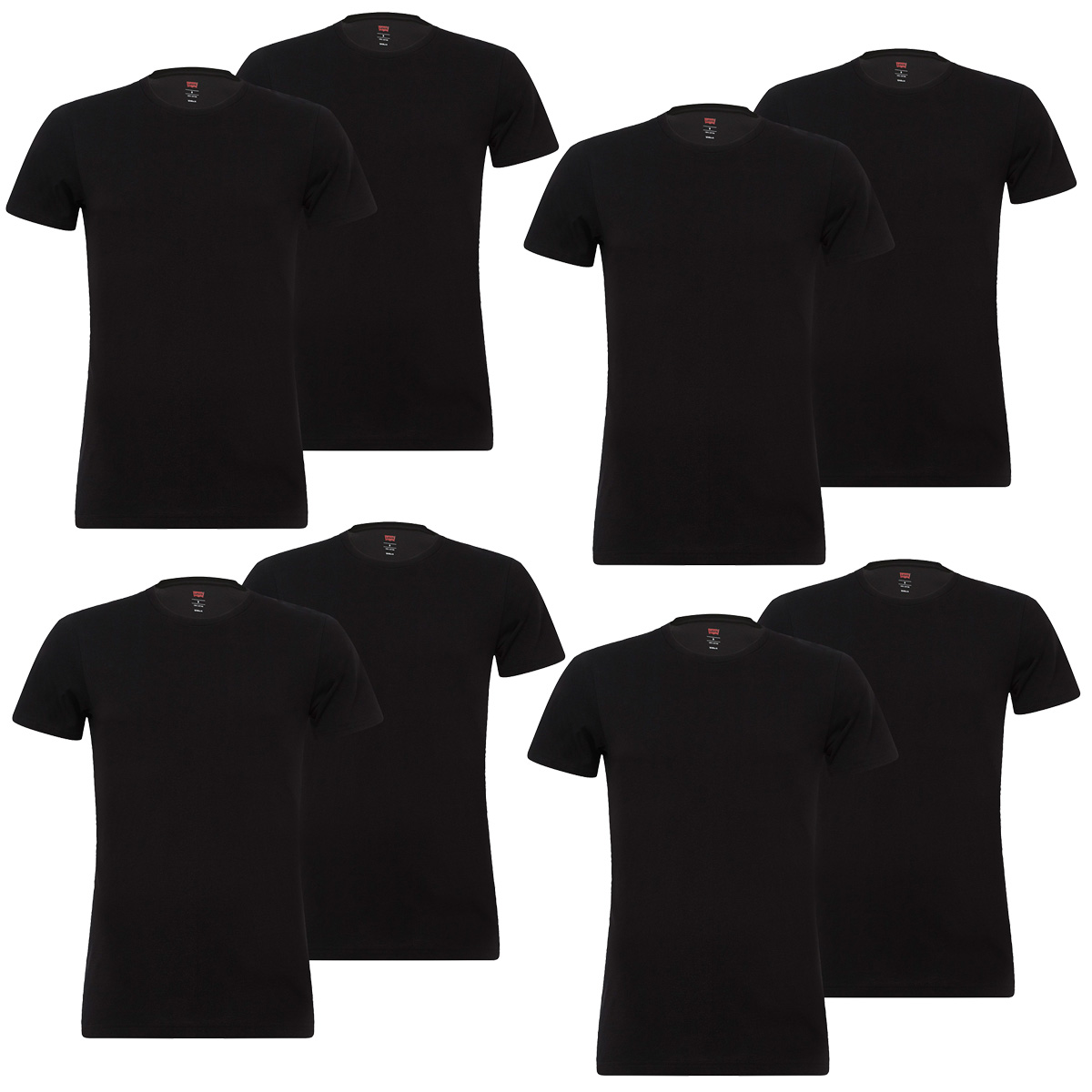 8 er Pack Levis 200SF Crew T-Shirt Men Herren Unterhemd Rundhals von Levi&#039;s