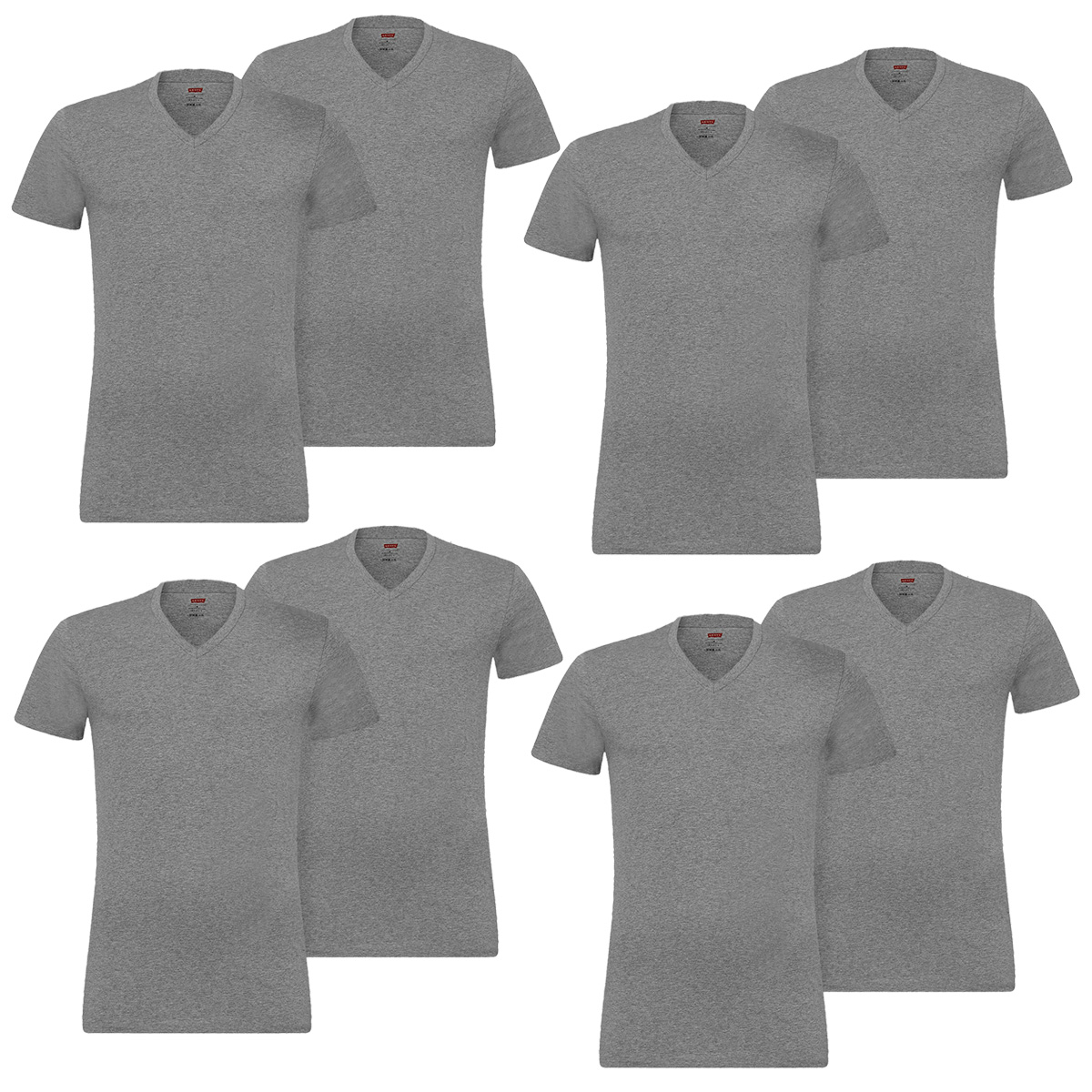 8 er Pack Levis V-Neck T-Shirt Men Herren Unterhemd V-Ausschnitt von Levi&#039;s