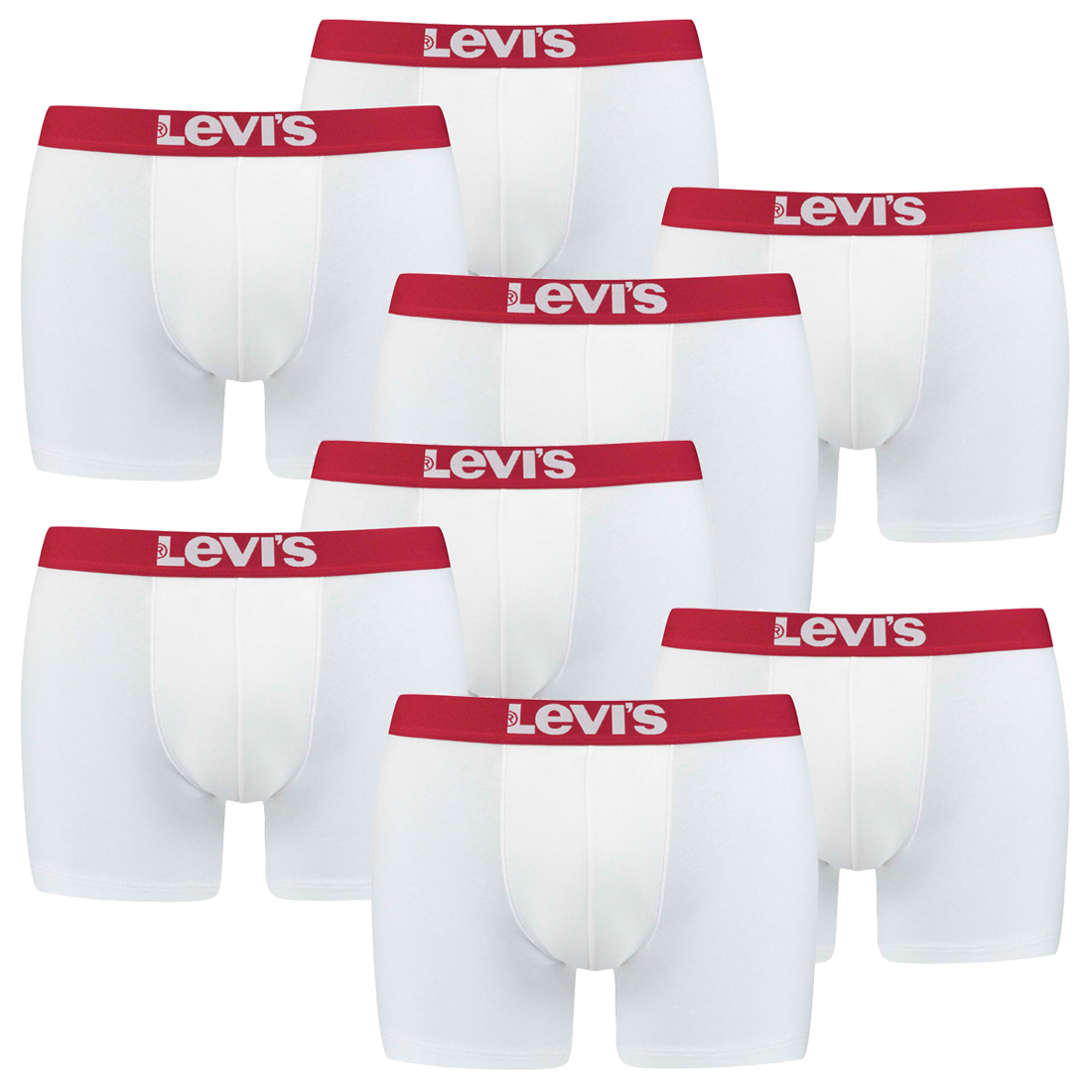 8er Pack Herren Levis Solid Basic Boxer Brief Boxershorts Unterwäsche Pants von Levi&#039;s