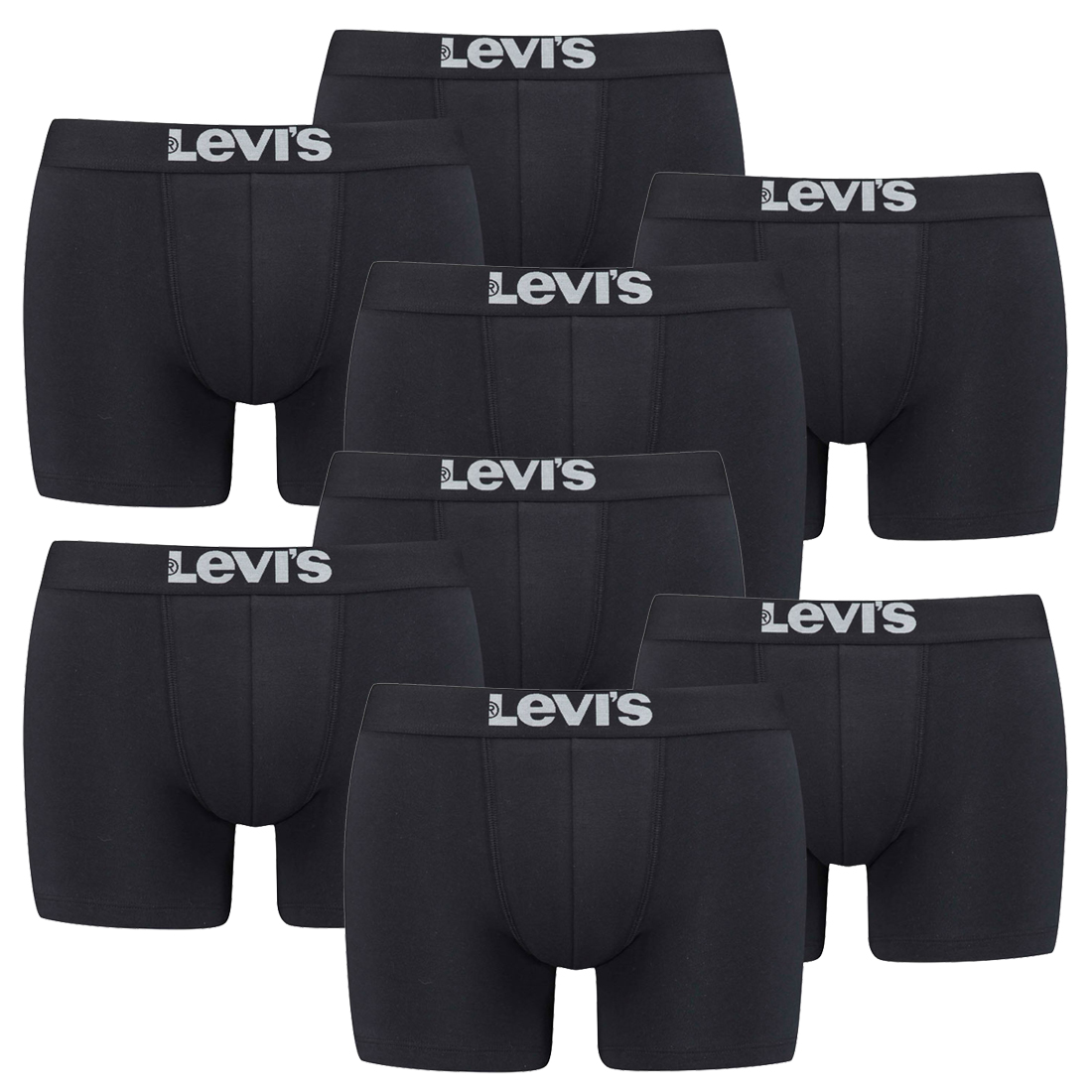 8er Pack Herren Levis Solid Basic Boxer Brief Boxershorts Unterwäsche Pants von Levi&#039;s