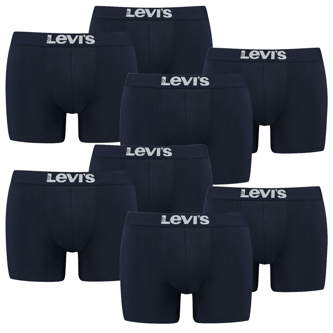 8er Pack Herren Levis Solid Basic Boxer Brief Boxershorts Unterwäsche Pants von Levi&#039;s