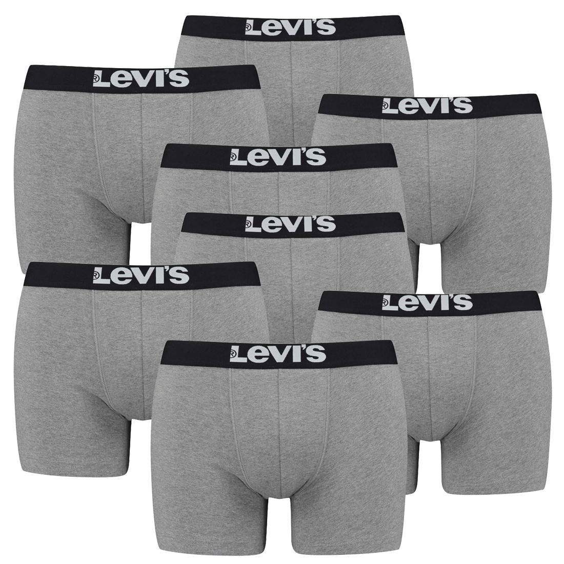 8er Pack Herren Levis Solid Basic Boxer Brief Boxershorts Unterwäsche Pants von Levi&#039;s