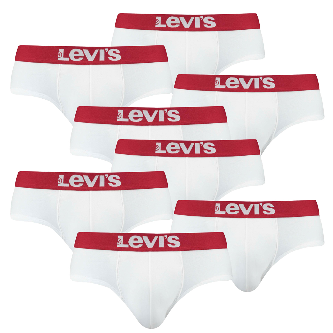 8er Pack Levis Men Solid Basic Brief Shorts Slip Herren Unterhose Pant Unterwäsc... von Levi&#039;s