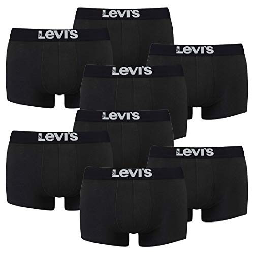8er Pack Levis Men Solid Basic Trunk Boxershorts Unterhose Pant Unterwäsche, Farbe:884 - Jet Black, Bekleidungsgröße:XL von Levi's