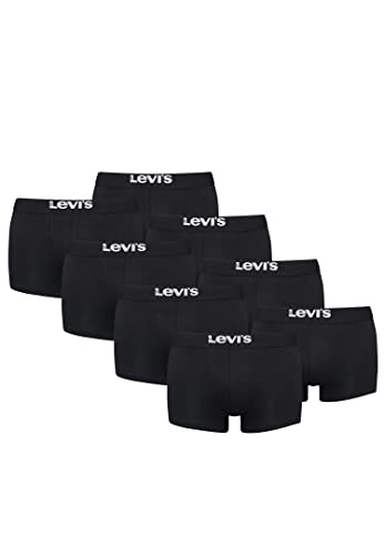 8er Pack Levis Men Solid Basic Trunk Boxershorts Unterhose Pant Unterwäsche, Farbe:Black, Bekleidungsgröße:M von Levi's