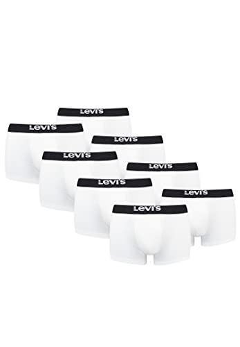 8er Pack Levis Men Solid Basic Trunk Boxershorts Unterhose Pant Unterwäsche, Farbe:White/Black, Bekleidungsgröße:L von Levi's