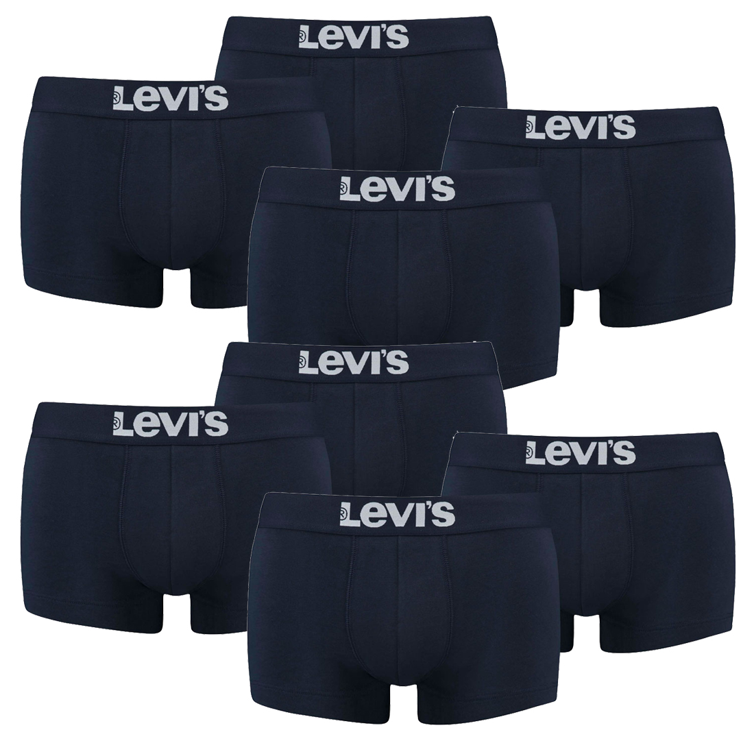 8er Pack Levis Men Solid Basic Trunk Boxershorts Unterhose Pant Unterwäsche von Levi&#039;s