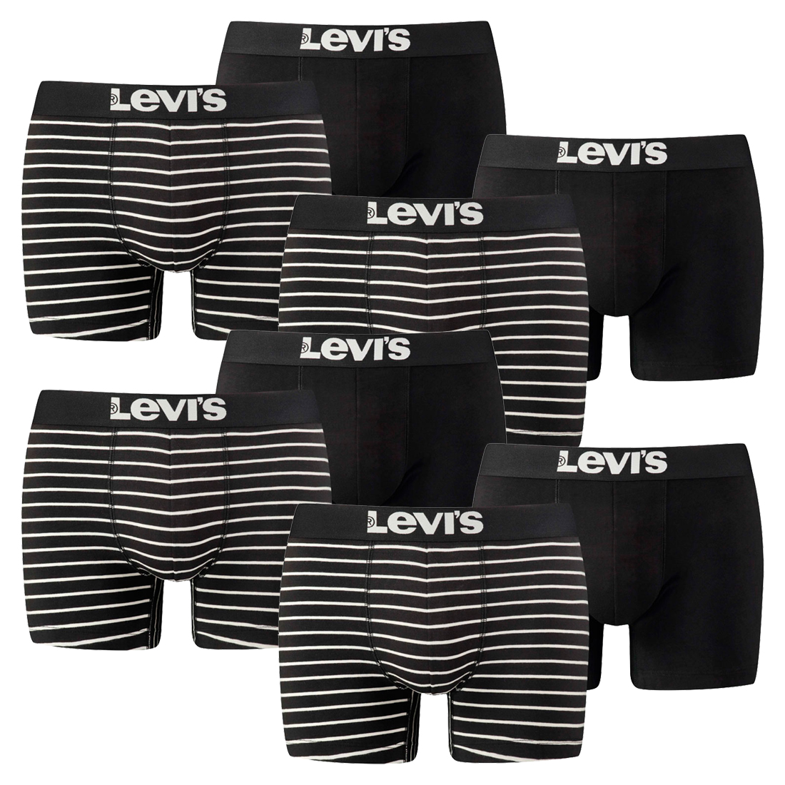 8er Pack Levis Men Vintage Stripe YD B Boxer Brief Boxershorts Unterhose Pant Un... von Levi&#039;s