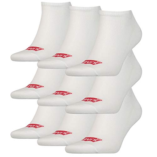 9 Paar Levis 168SF Low Cut Batwing Logo Unisex Socken Sneakersocken Strümpfe 903050001, Farbe:300 - white, Socken & Strümpfe:39-42 von Levi's