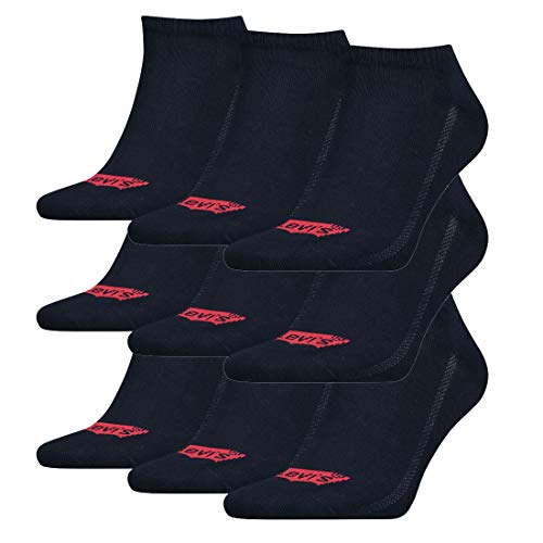 9 Paar Levis 168SF Low Cut Batwing Logo Unisex Socken Sneakersocken Strümpfe 903050001, Farbe:321 - navy, Socken & Strümpfe:43-46 von Levi's