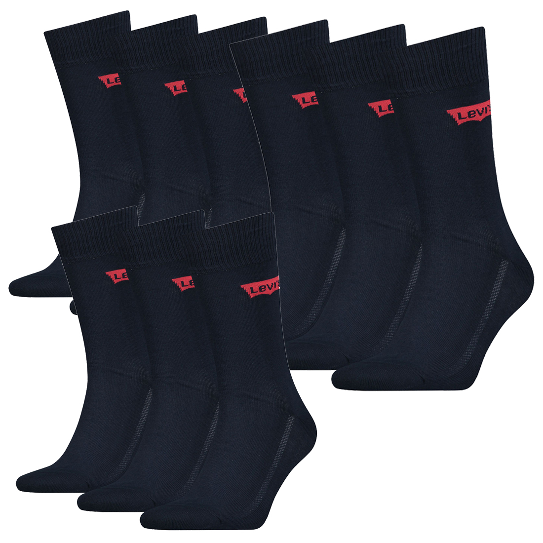 9 Paar Levis 168SF Regular Cut Unisex Socken Sneakersocken Strümpfe 903052001 von Levi&#039;s