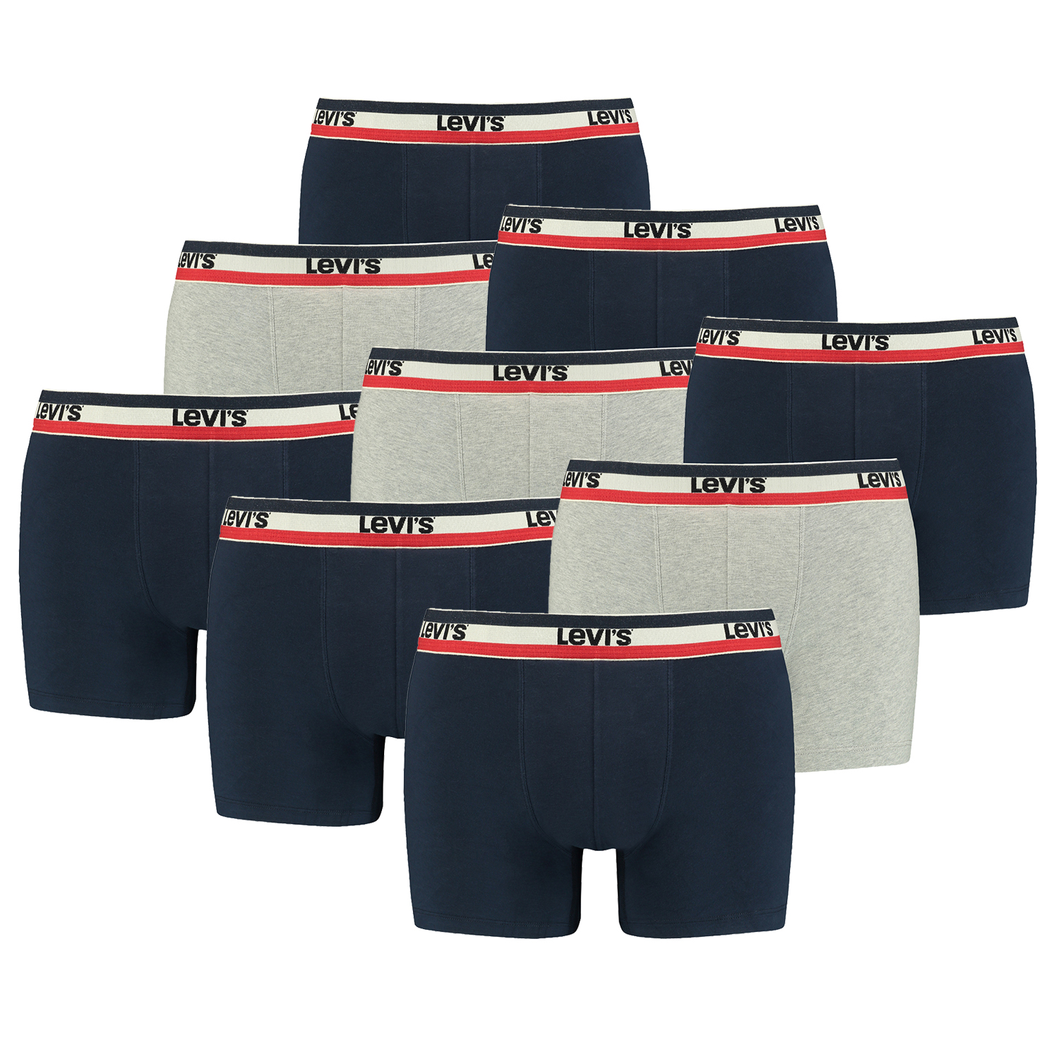 9er Pack Herren Levis SPRTSWR LOGO BOXER BRIEF Boxershorts Unterwäsche Pants von Levi&#039;s