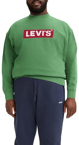 Levi's Herren Big & Tall Relaxed Graphic Crew Sweatshirt, Boxtab Logo - Peppermint, 1XL von Levi's