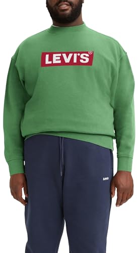 Levi's Herren Big & Tall Relaxed Graphic Crew Sweatshirt, Boxtab Logo - Peppermint, 2XL von Levi's