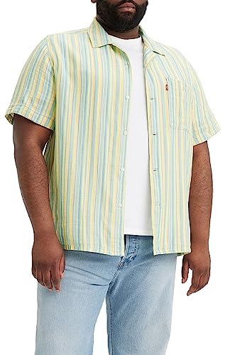 Levi's Herren Big & Tall Sunset Camp Casual Shirt, Hamish Stripe Wasabi, 4XL von Levi's