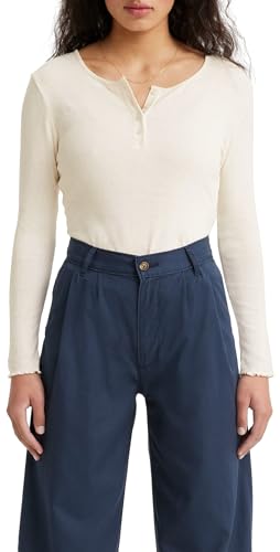 Levi's Damen Dry Goods Henley Long-Sleeve , Sugar Swizzle, XL von Levi's