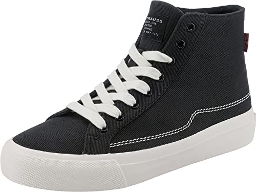 LEVI'S Damen Decon Mid S Sneaker, Regular Black (White lace), 40 EU von Levi's