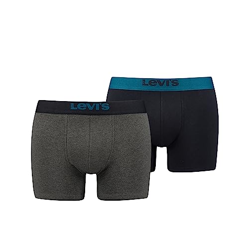 Levi's Herren Boxer, Grey/Ocean Depths, S (2er Pack) von Levi's