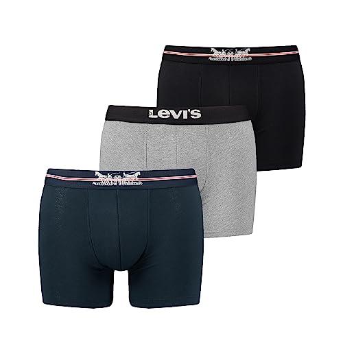 Levi's Herren Boxer, Navy/Grey/Black, XL (2er Pack) von Levi's