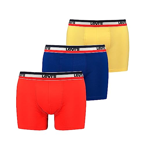 Levi's Herren Boxer, red/Blue/Yellow, M (3er Pack) von Levi's