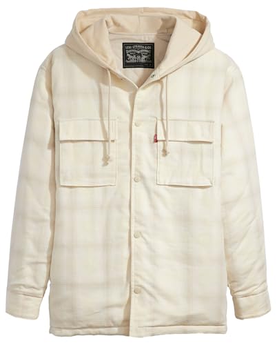 LEVIS Men's Hooded Jack Worker Neutrals, Scottie Plaid Turtle, L von LEVIS