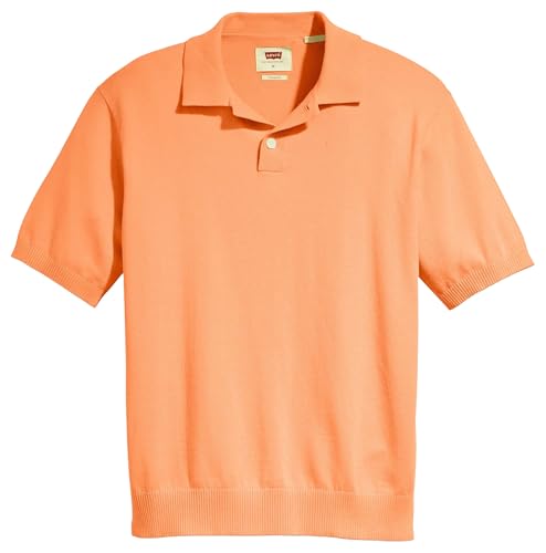 LEVIS Men's Sweater Knit Polo Neutrals, Peach Bloom, Small von LEVIS