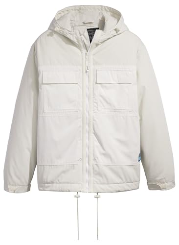 LEVIS Men's TAMALPAIS Hooded Jacket Neutrals, White Onyx, XL von LEVIS