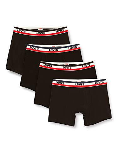 LEVIS Mens Levi's Sportswear Logo Men's Multipack 4 Pack Boxer Briefs, Black, XL von Levi's