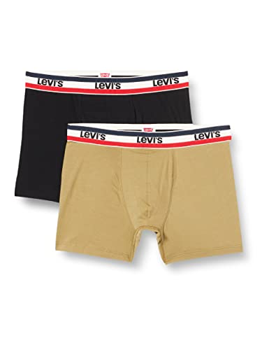 LEVIS Mens Sportswear Logo Boxer Brief 2 Pack Retroshorts, Aloe, Small (2er Pack) von Levi's