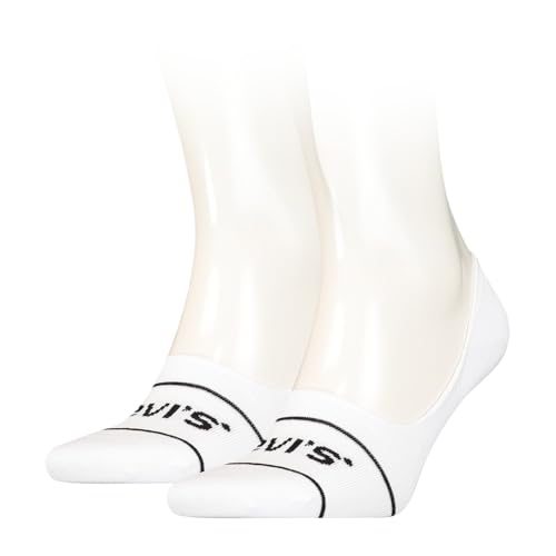 Levi's Unisex Footie Socks, White, 43/46 von Levi's