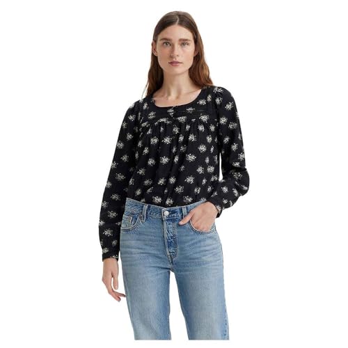 LEVIS Women's MIETRA Blouse Multi-Color, Wendy FLORAL Caviar, M LEVIS Women's MIETRA Blouse Multi-Color, Wendy FLORAL Caviar, M von LEVIS