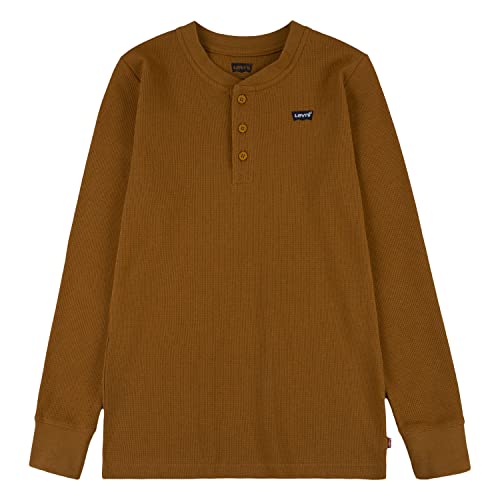 Levi's Kids Lvb ls thermal henley knit top Jungen Brown (Cathay Spice) 10 Jahre von Levi's