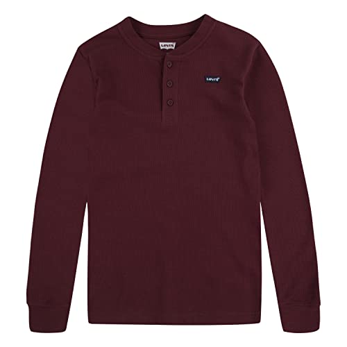 Levi's Kids Lvb ls thermal henley knit top Jungen Red (Port) 16 Jahre von Levi's