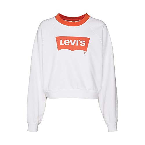 Levi's® Vintage Raglan Sweater Bright White/orange Rust XS von Levi's