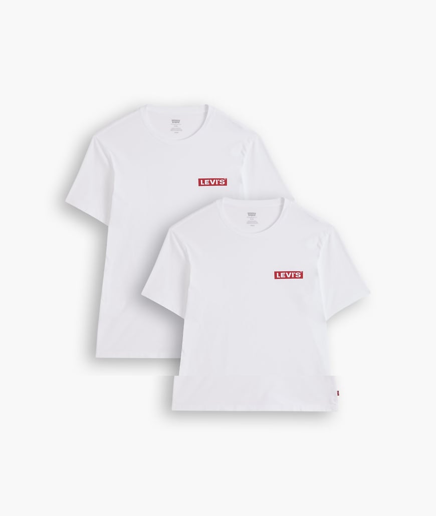 Levi's - 2er-Pack T-Shirts in Marineblau und Weiß mit Logo-Etikett-Bunt Levi's - 2er-Pack T-Shirts in Marineblau und Weiß mit Logo-Etikett-Bunt von Levi's