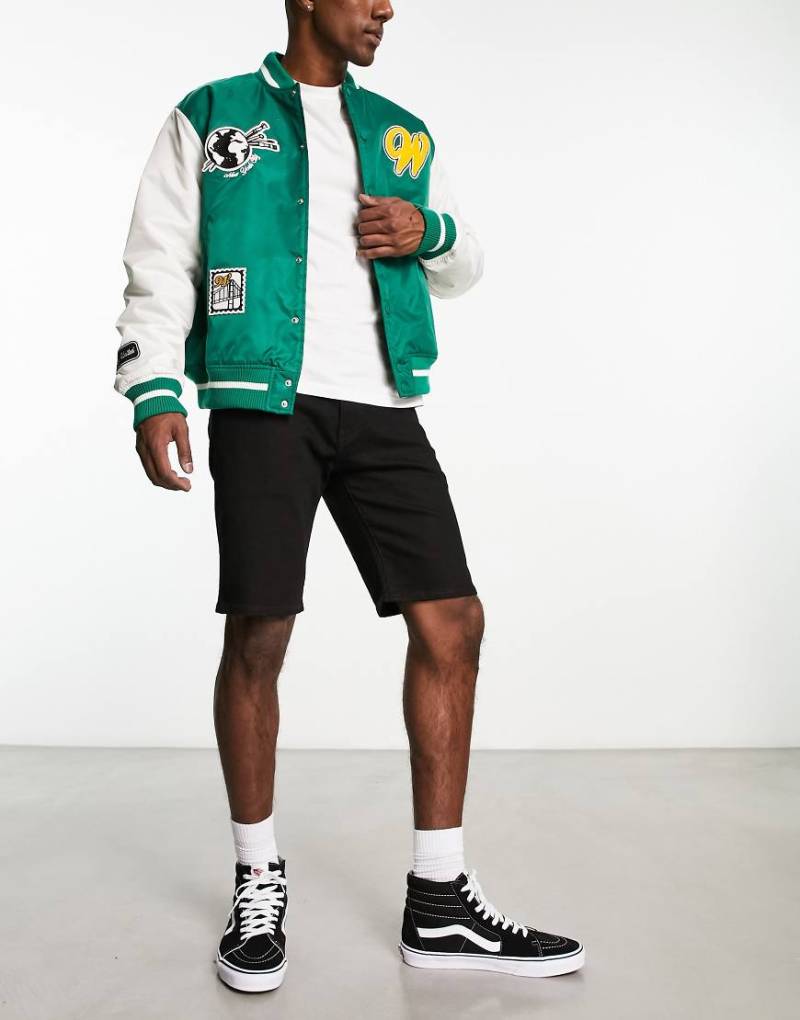 Levi's - 405 - Jeans-Shorts in schwarz mit normalem Schnitt von Levi's