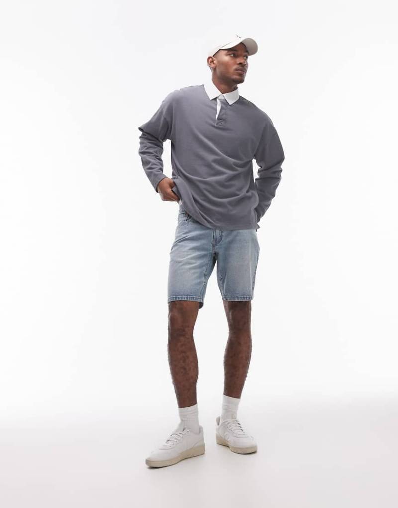Levi's - 445 Athletic - Gerade geschnittene Jeans-Shorts in heller Waschung-Blau von Levi's