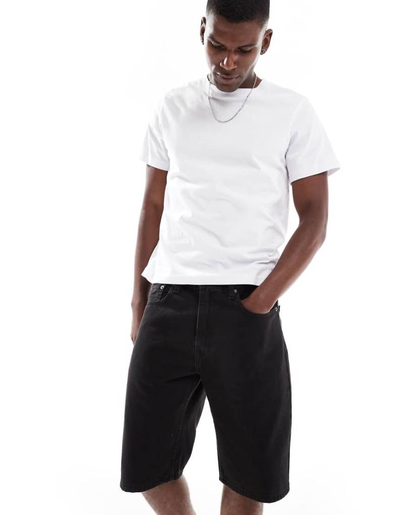 Levi's - 469 - Locker geschnittene Jeansshorts in Schwarz, 12 Zoll Schrittlänge von Levi's