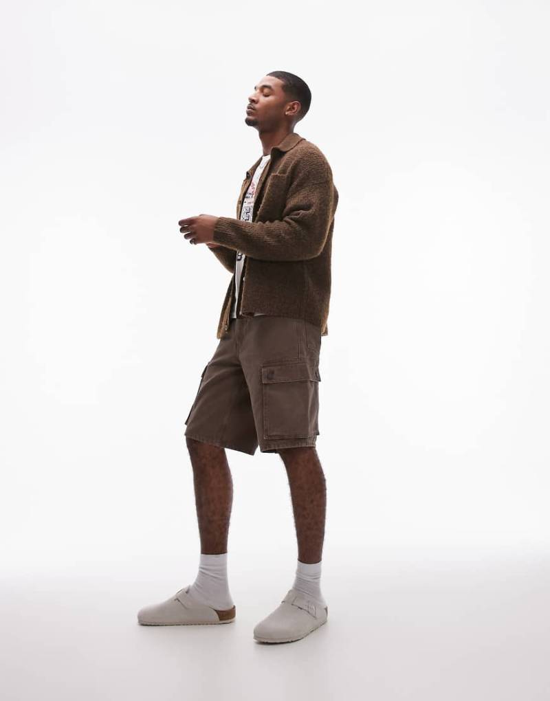 Levi's - 478 - Weite Cargo-Jeans-Shorts in überfärbtem Hellbraun von Levi's