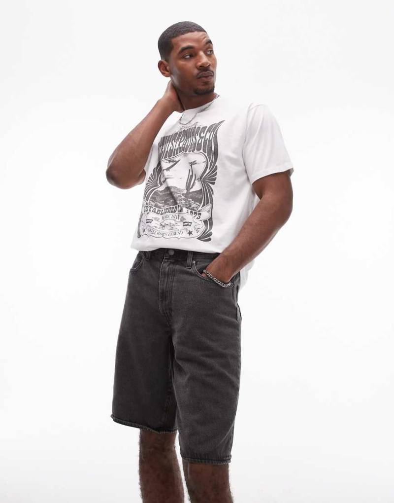 Levi's - 478 - Weite Jeans-Shorts in Schwarz von Levi's