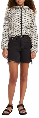 Levi's Women's 501 Thigh MID Length Shorts, Lunar Black, 32 von Levi's