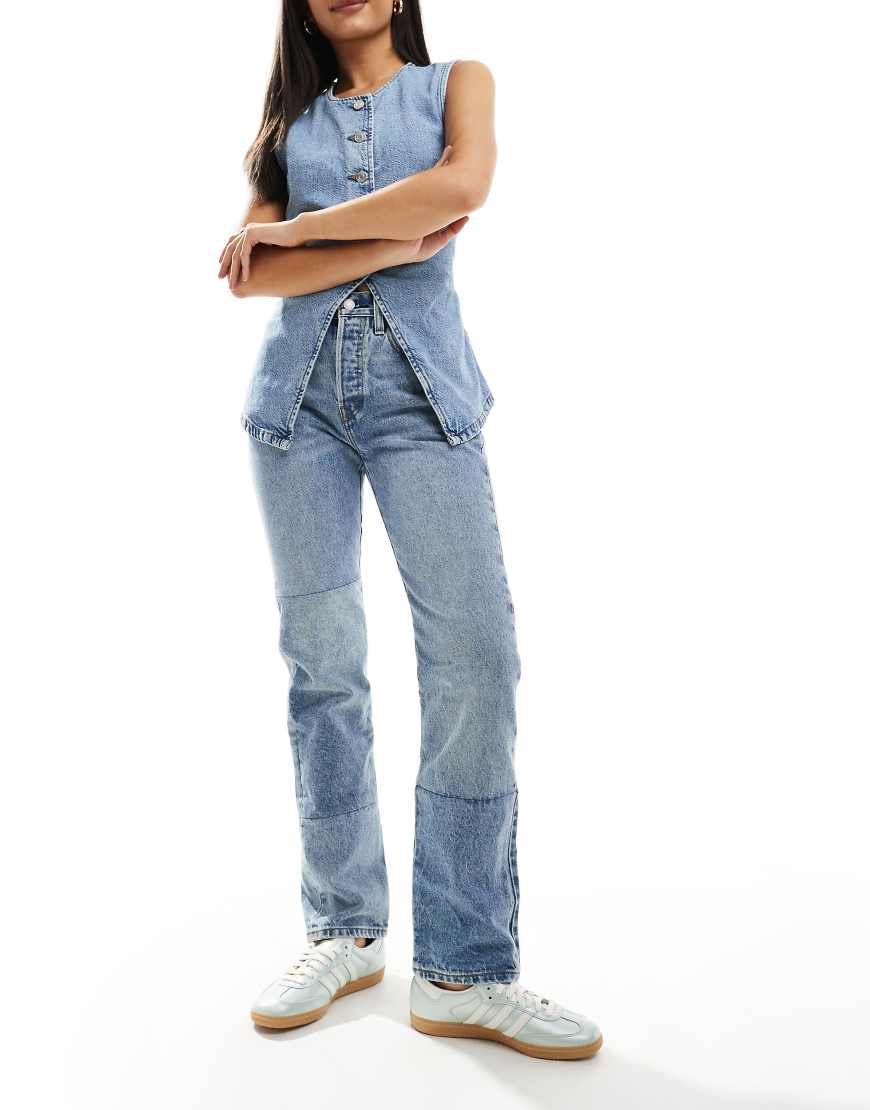 Levi's - 501 Clean Craft - Jeans mit Kontrast-Design in Hellblau von Levi's