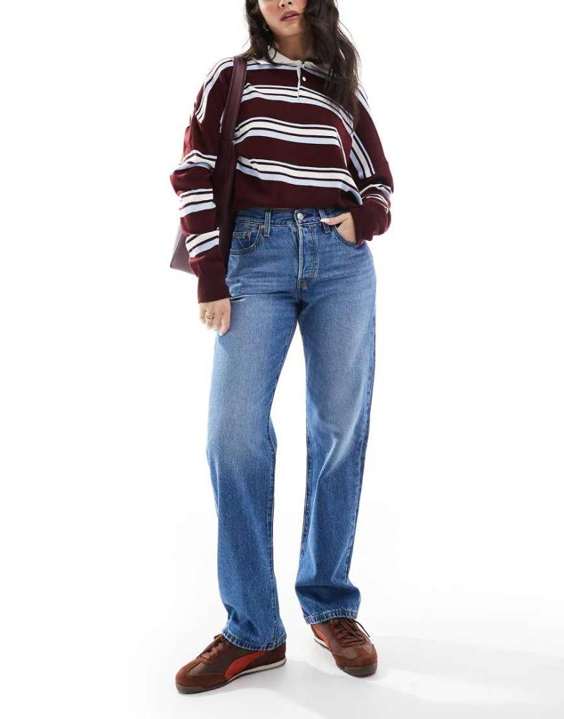 Levi's - 501 - Leichte Denim-Jeans in Mittelblau im 90er-Style von Levi's