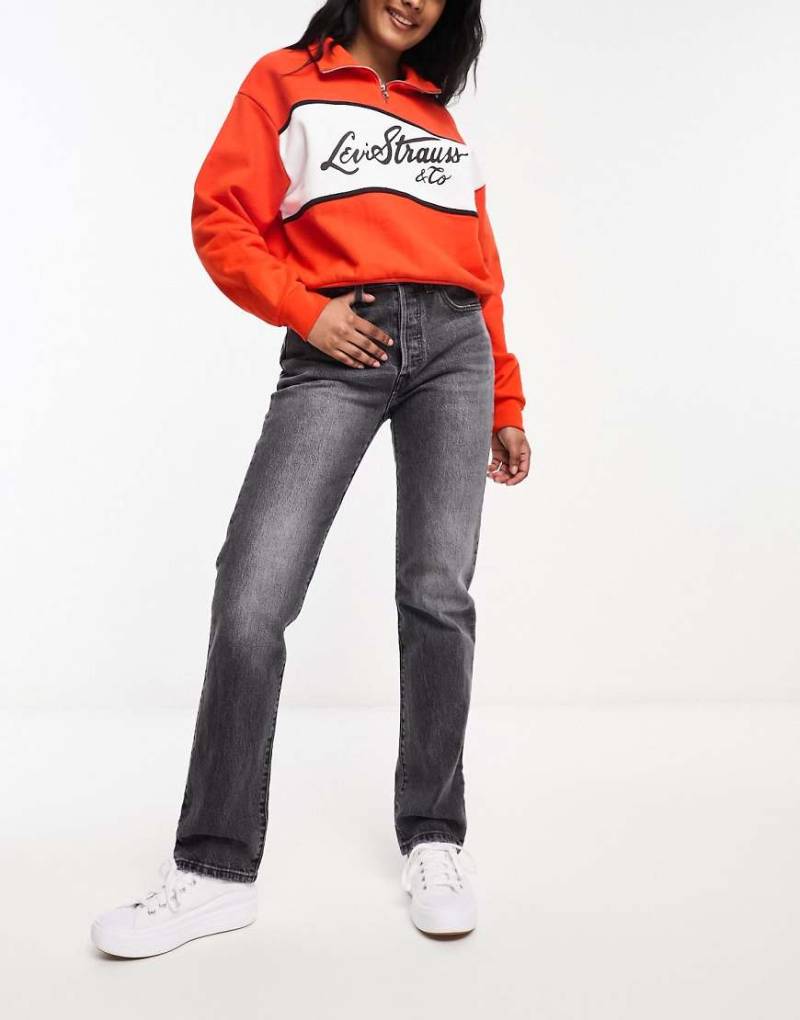 Levi's - 501 Original - Gerade geschnittene Jeans in grauer Waschung von Levi's