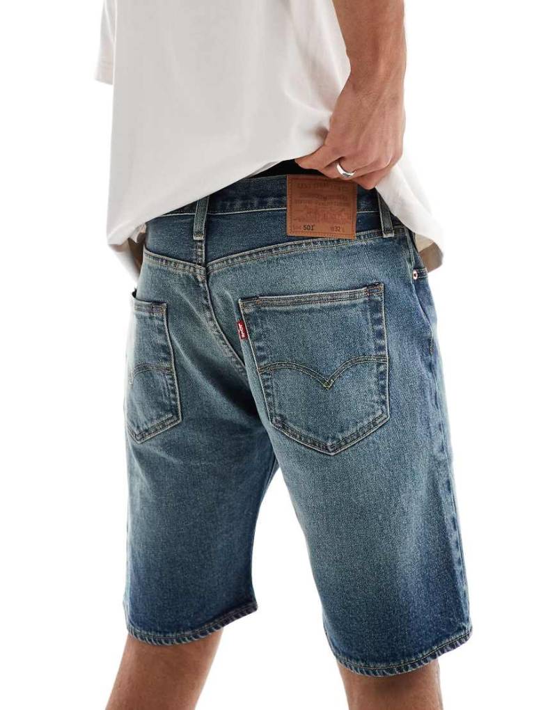 Levi's - 501 Original - Jeans-Shorts in Dunkelblau mit geradem Schnitt-Marineblau Levi's - 501 Original - Jeans-Shorts in Dunkelblau mit geradem Schnitt-Marineblau von Levi's