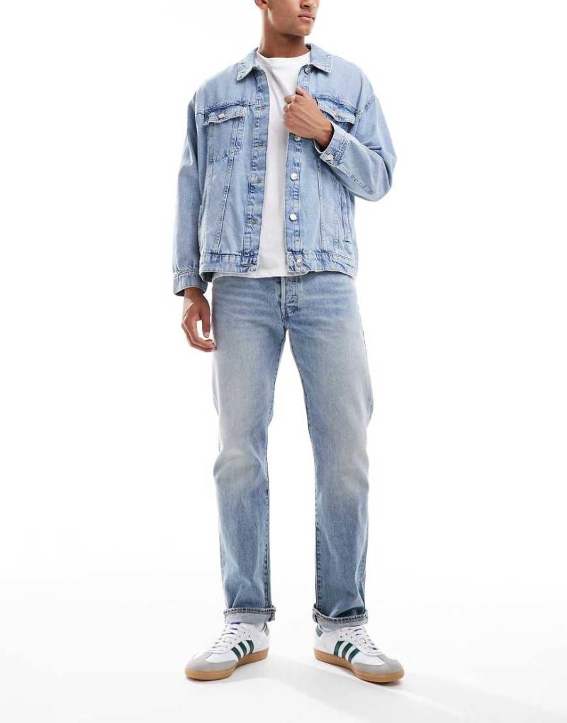 Levi's - 501 Original Selvedge - Straight Jeans in hellblauer Waschung von Levi's