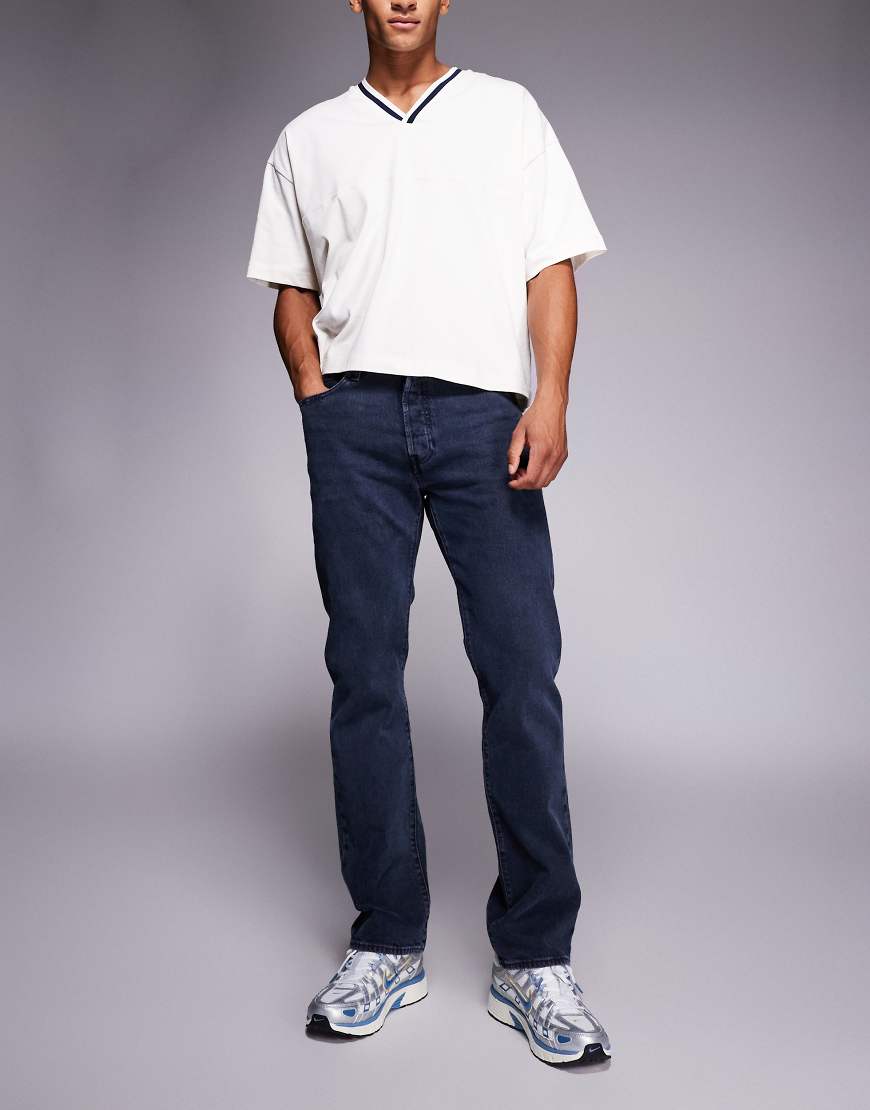 Levi's - 501 Original - Straight Jeans in blauschwarzer Waschung-Marineblau von Levi's