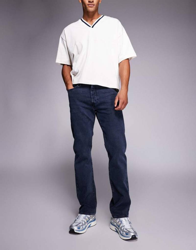 Levi's - 501 Original - Straight Jeans in blauschwarzer Waschung-Marineblau von Levi's