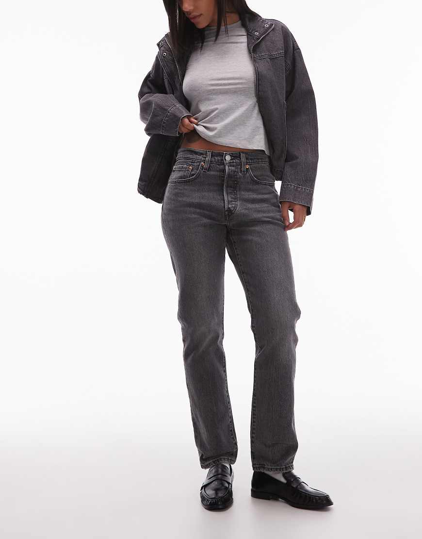 Levi's - 501 Original - Straight Jeans in schwarzer Waschung von Levi's