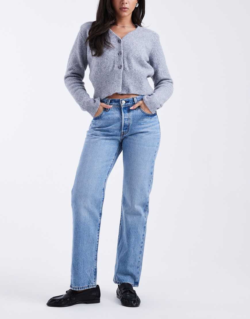 Levi's - 501 - Straight Jeans in Mittelblau im 90er-Stil von Levi's